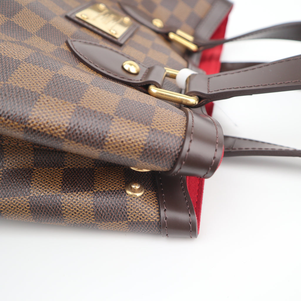 C2745R Louis Vuitton Shoulder Bag Damier Ebene Hampstead PM | Pre-Owned Excellent Brown Canvas Damier Ebene