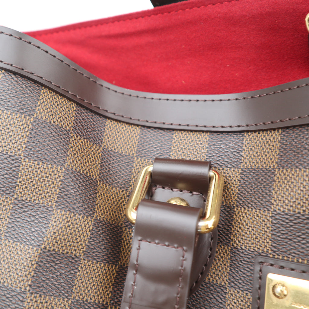 C2745R Louis Vuitton Shoulder Bag Damier Ebene Hampstead PM | Pre-Owned Excellent Brown Canvas Damier Ebene
