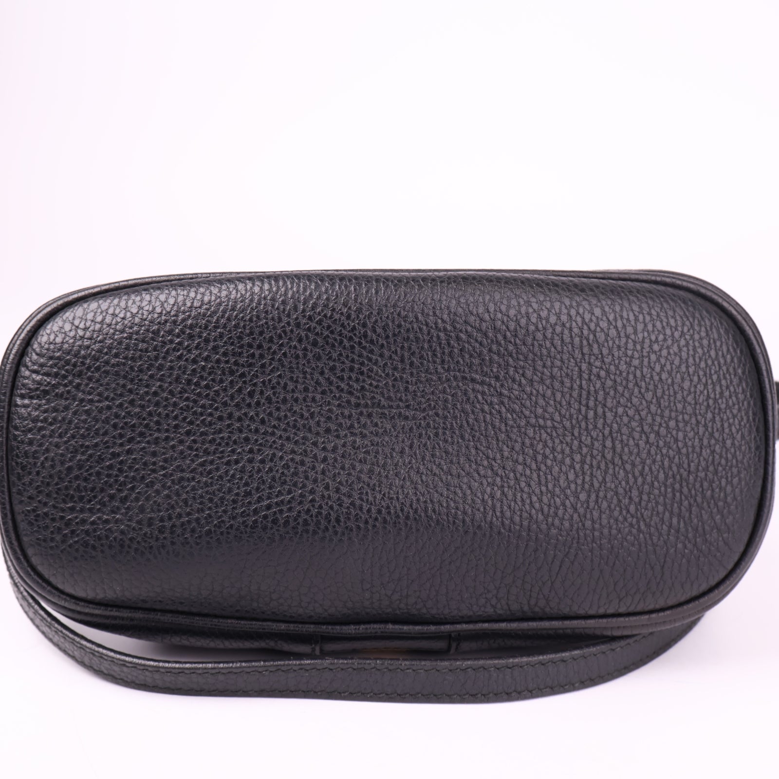 J1016 Gucci Sherry Line Leather Handbag Black- Pre Owned