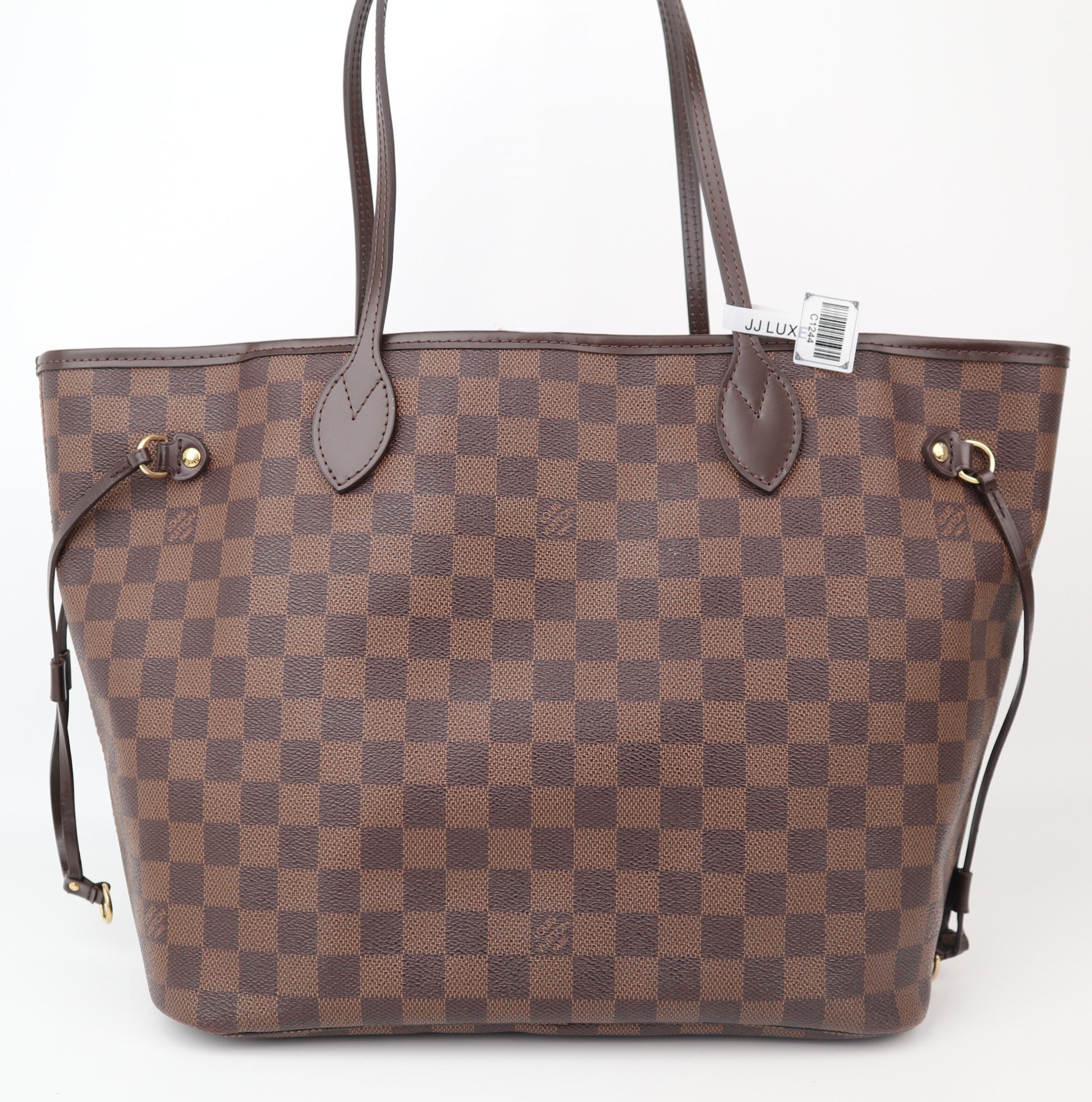 C1244 Louis Vuitton Neverfull MM in Damier Ebene Canvas-Pre Owned