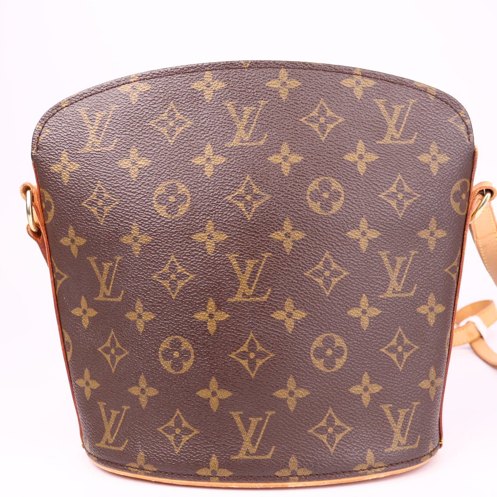 J1028 Louis Vuitton Drouot Shoulder Bag Brown Canvas Monogram- Pre Owned