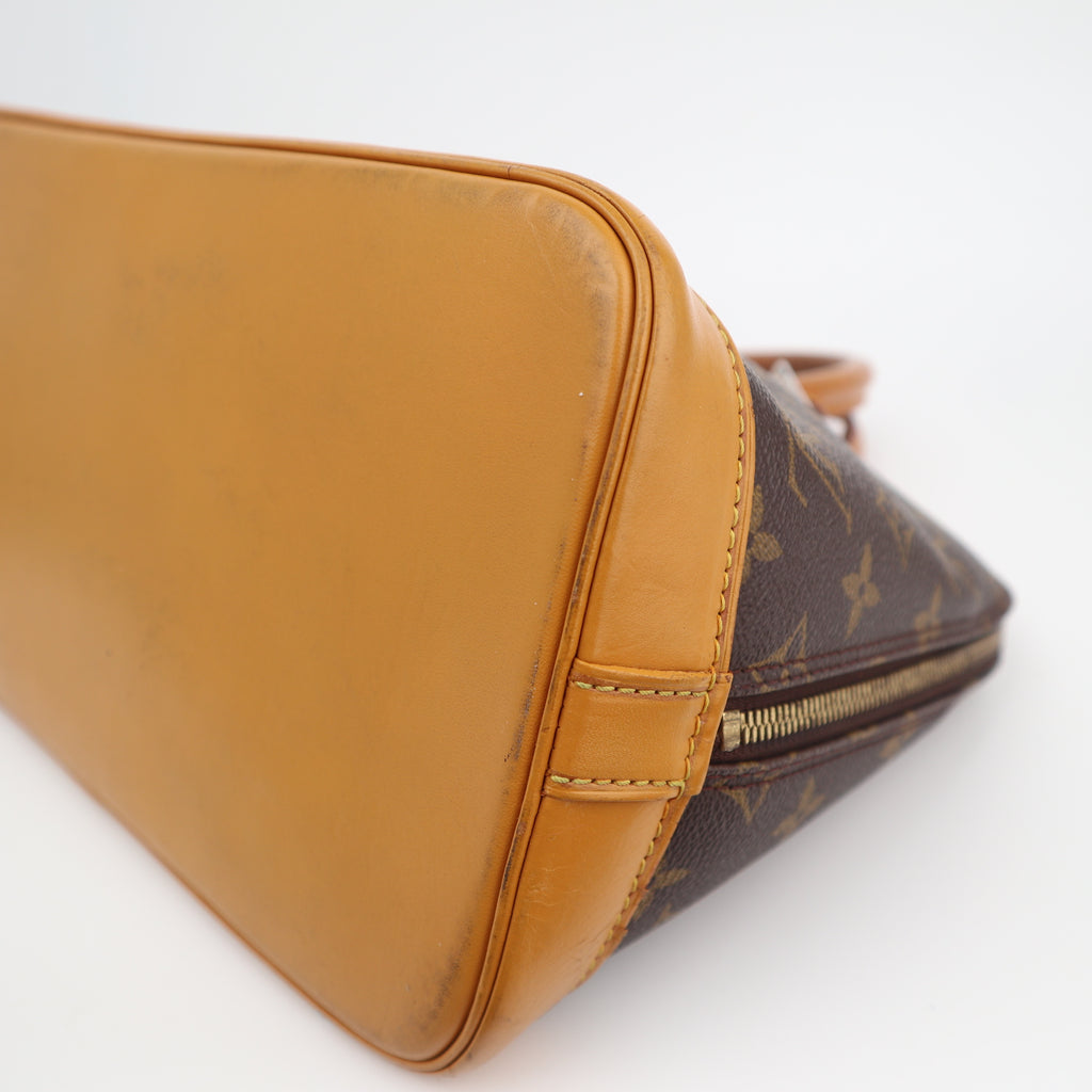 C2752R Louis Vuitton Top Handle Bag Monogram Alma PM | Pre-Owned Very Good Brown Canvas Monogram
