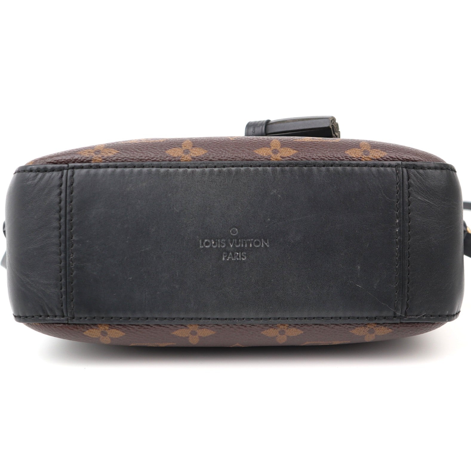 C1249 Louis Vuitton Black Monogram Canvas Saintonge Crossbody Bag-Pre Owned