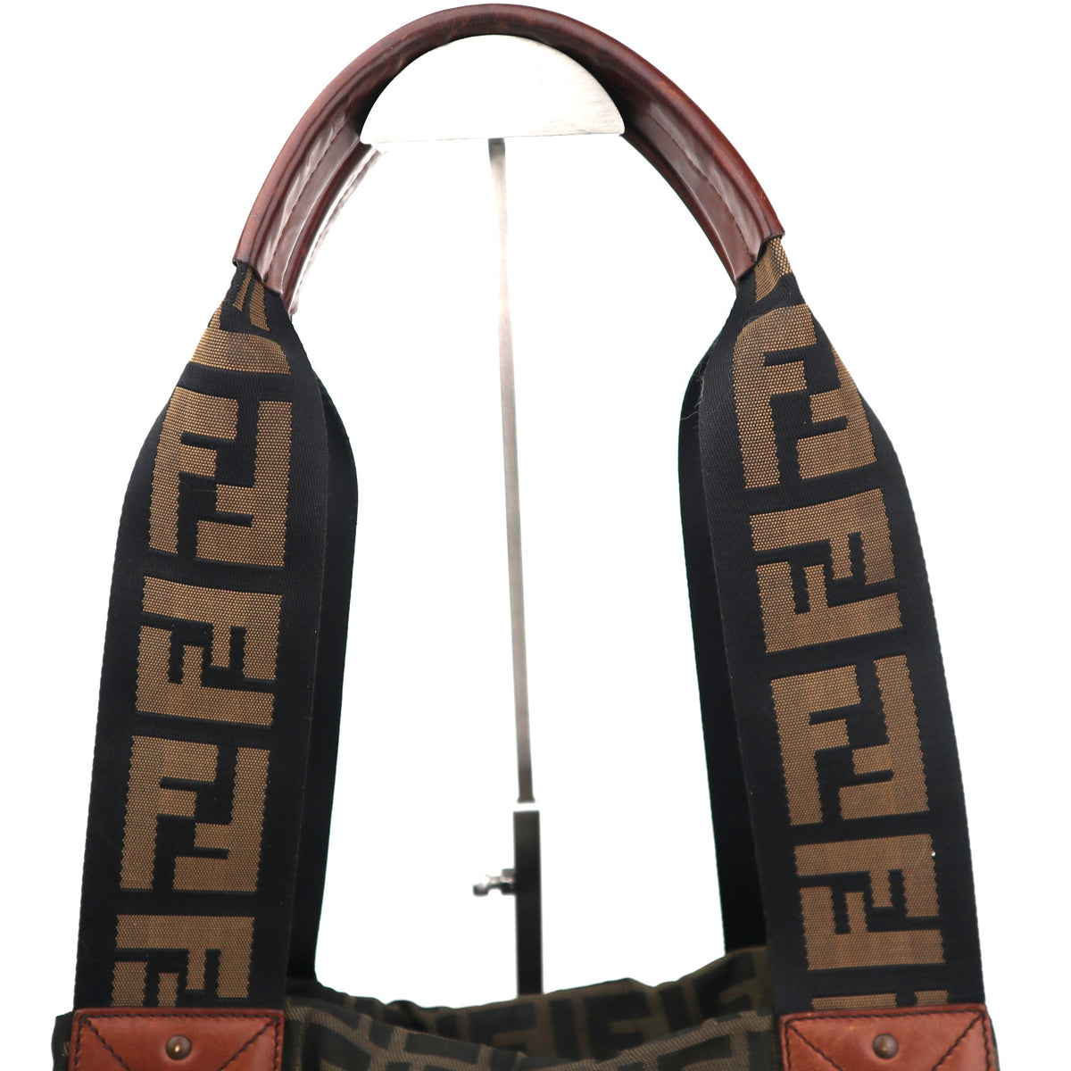 C2758 Fendi Tote Bag Zucca Brown Cloth | Pre-Owned Very Good Brown Zucca Cloth