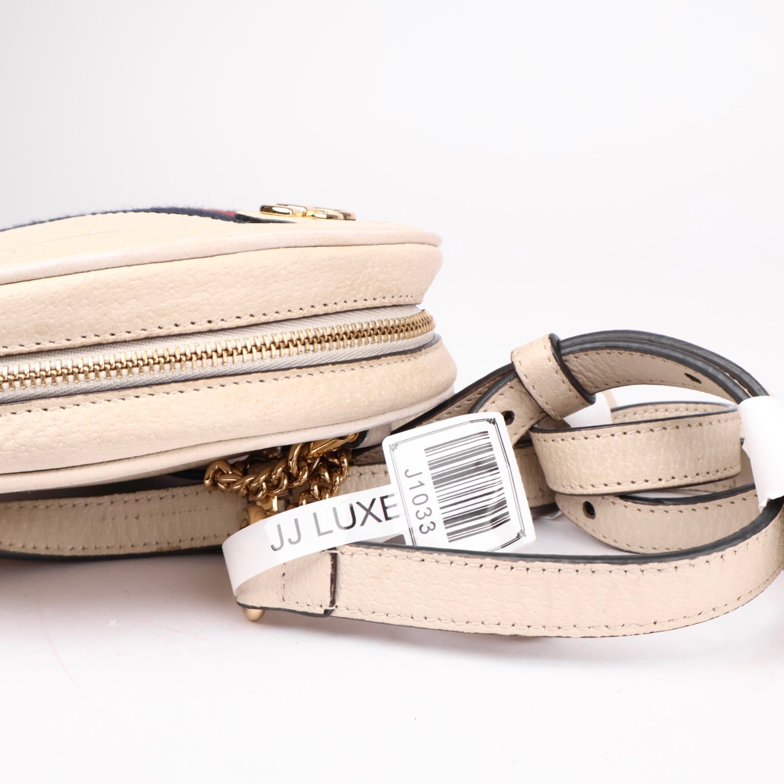 J1033 Gucci Ophidia Round Shoulder Bag Leather Mini- Pre Owned