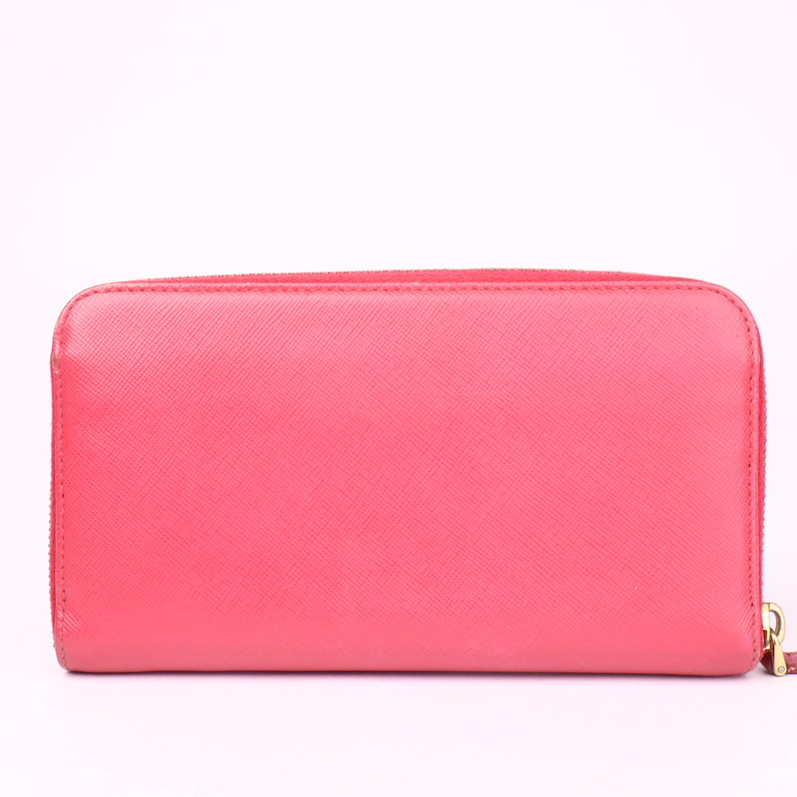 J1046 Prada Red Saffiano Fiocco Bow Long Wallet- Pre Owned