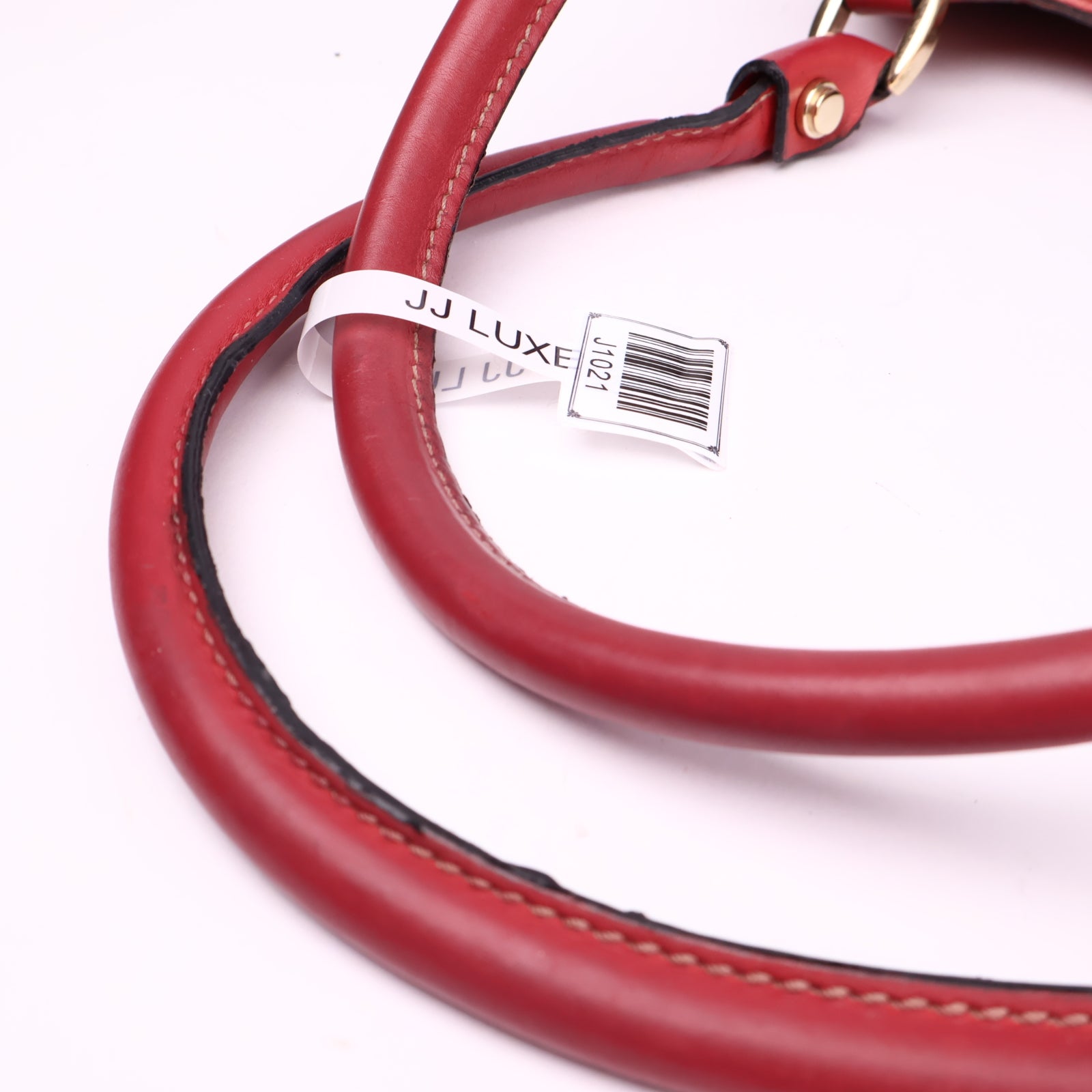 J1021 Gucci Red Guccissima Leather Large D-Ring Hobo Bag- Pre Owned