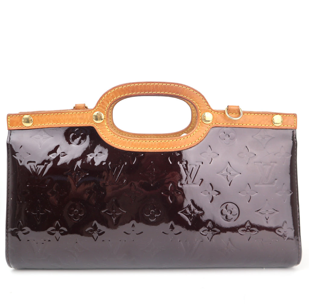 C2766 Louis Vuitton Top Handle Bag Monogram Vernis Roxbury Drive | Pre-Owned Very Good Brown Monogram Canvas, Leather, Patent Leather