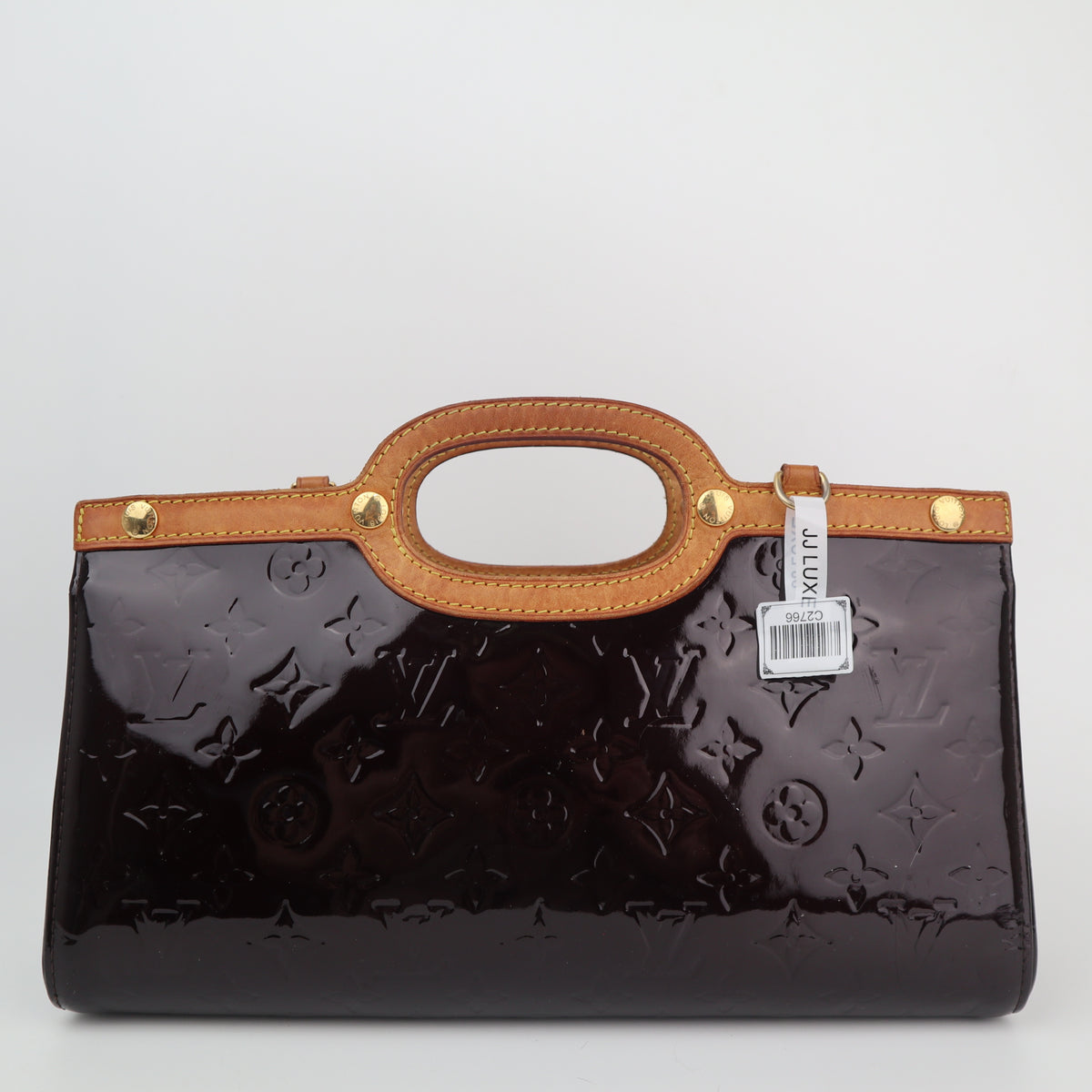 C2766 Louis Vuitton Top Handle Bag Monogram Vernis Roxbury Drive | Pre-Owned Very Good Brown Monogram Canvas, Leather, Patent Leather