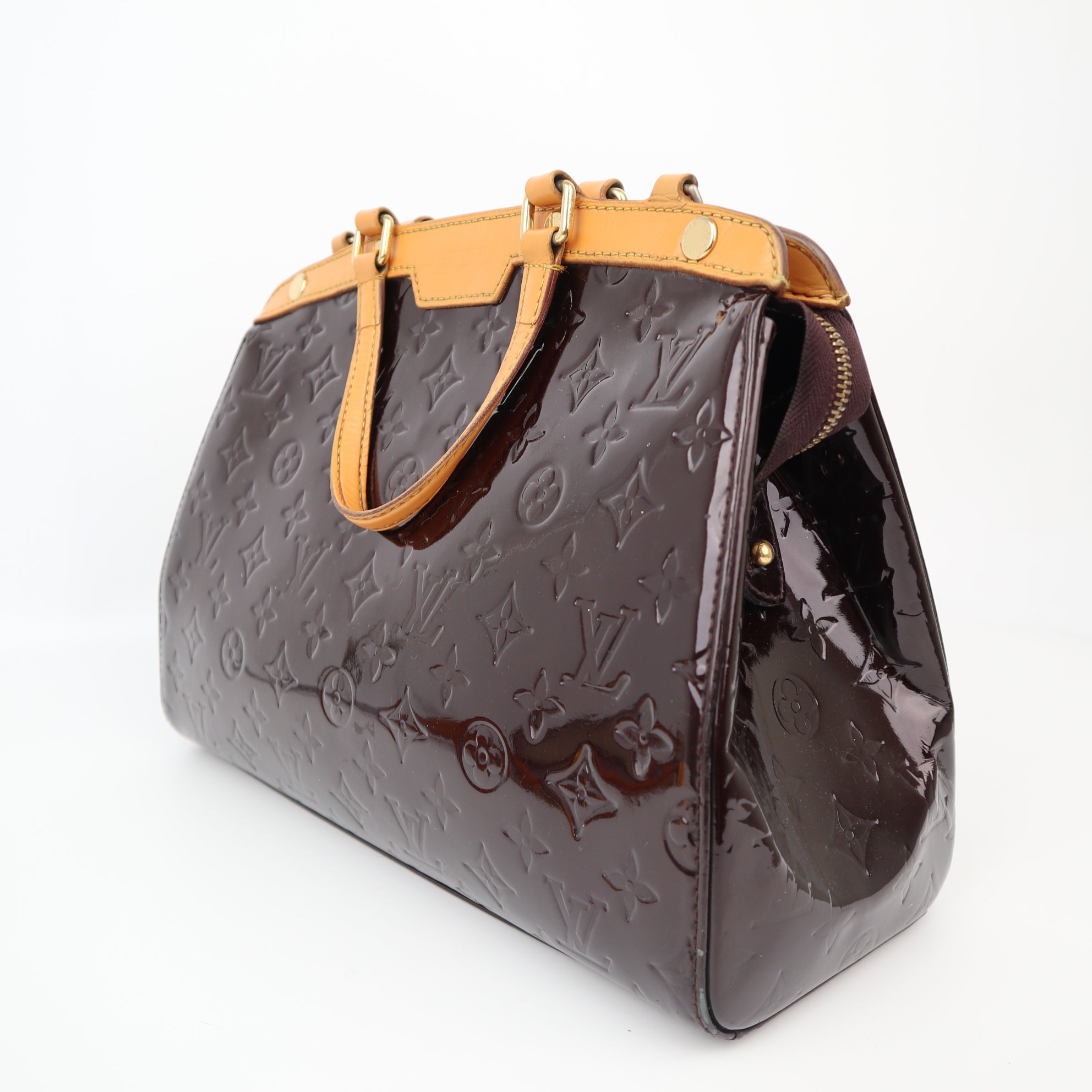 C1259 Louis Vuitton Monogram Vernis Brea MM-Pre Owned