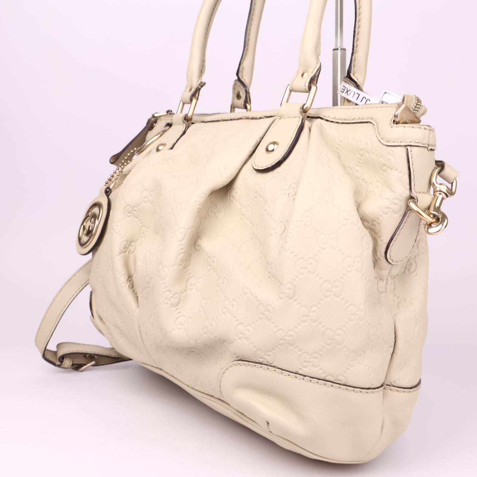 J1043 Gucci Guccissima Sukey Satchel- Pre Owned