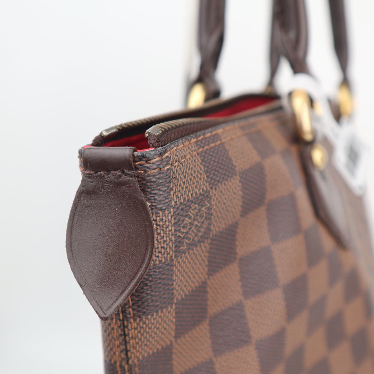 C2767 Louis Vuitton Shoulder Bag Damier Ebene Saleya PM | Pre-Owned Excellent Brown Damier Ebene Canvas