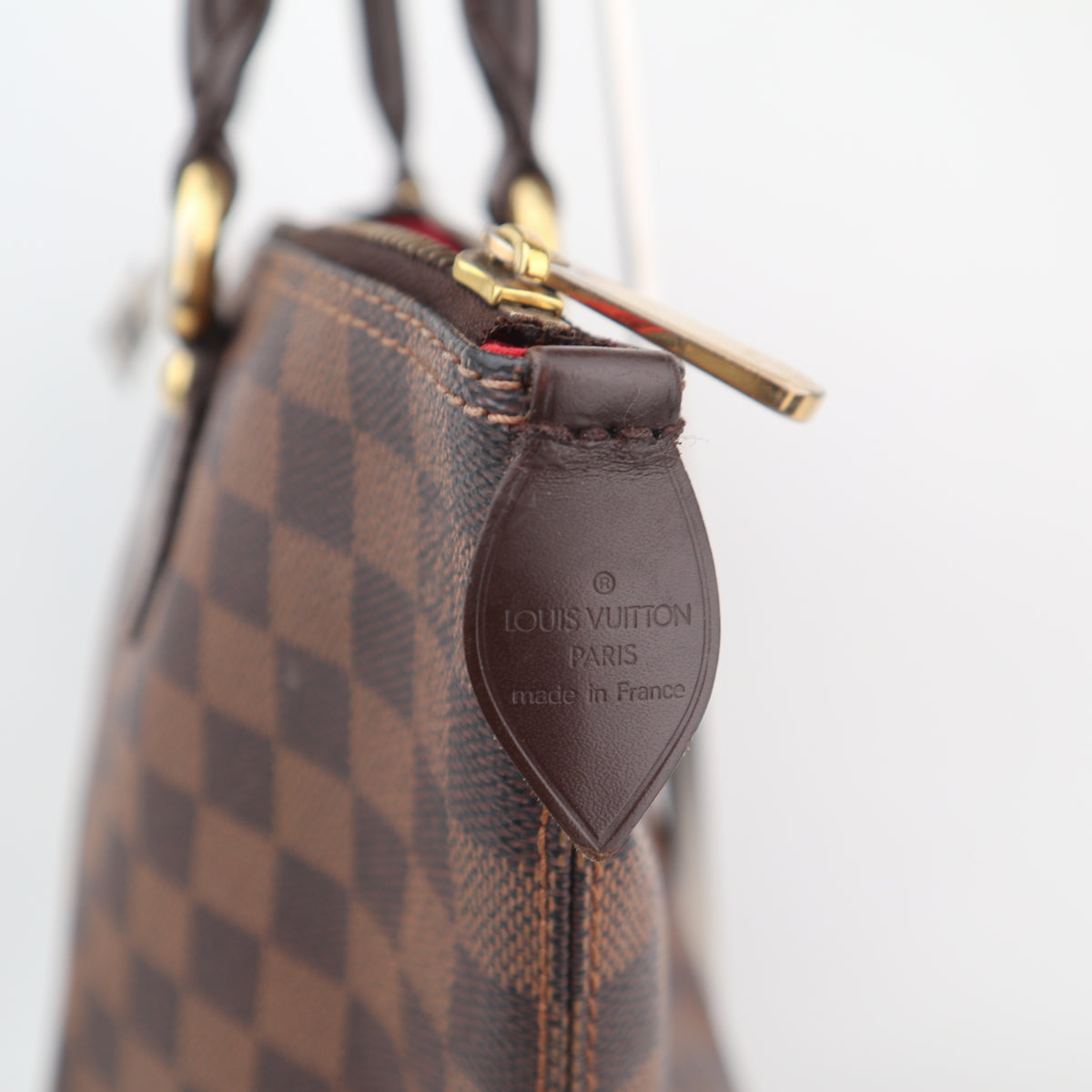 C2767 Louis Vuitton Shoulder Bag Damier Ebene Saleya PM | Pre-Owned Excellent Brown Damier Ebene Canvas