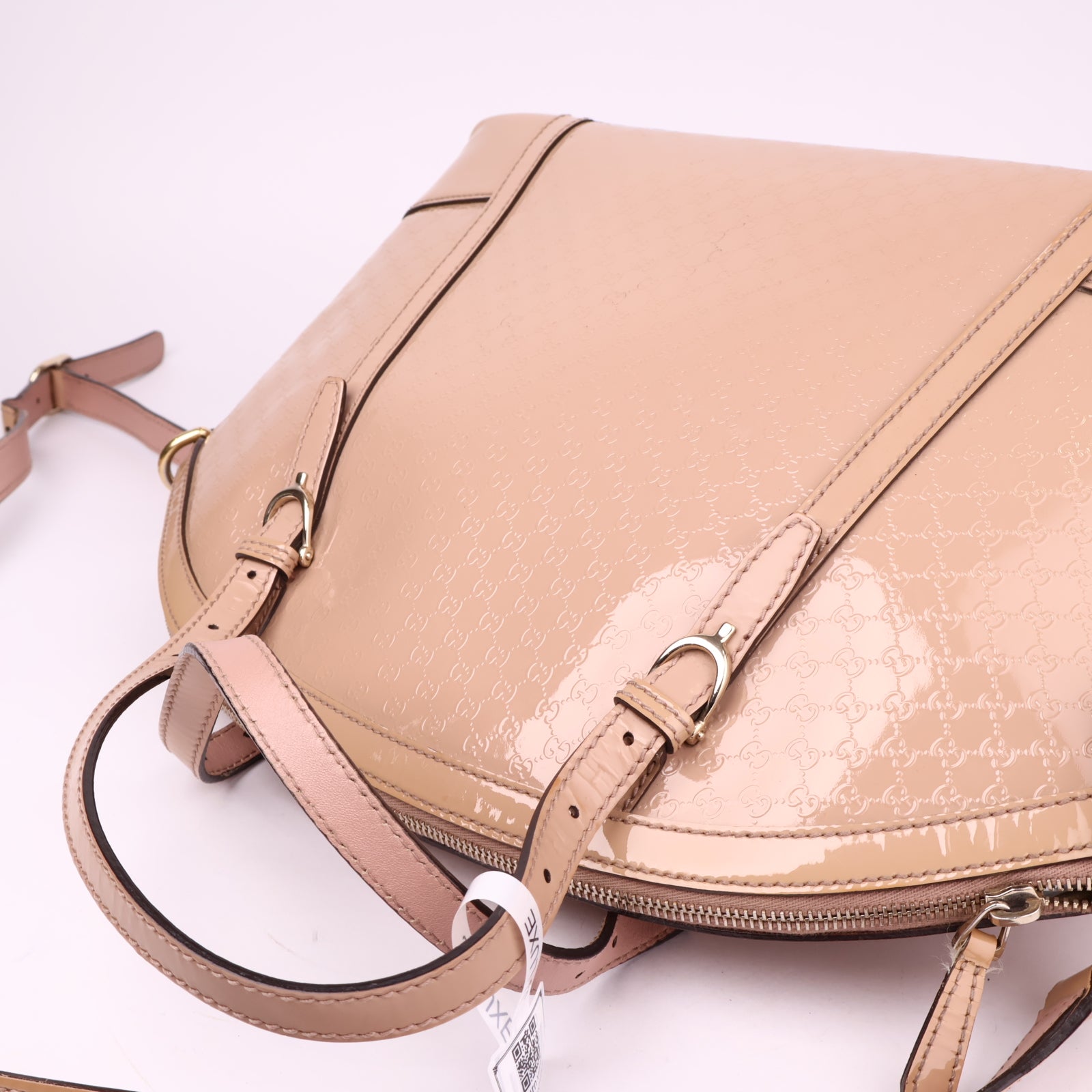 J1040 Gucci Large Microguccissima Patent Nice Dome satchel- Pre Owned