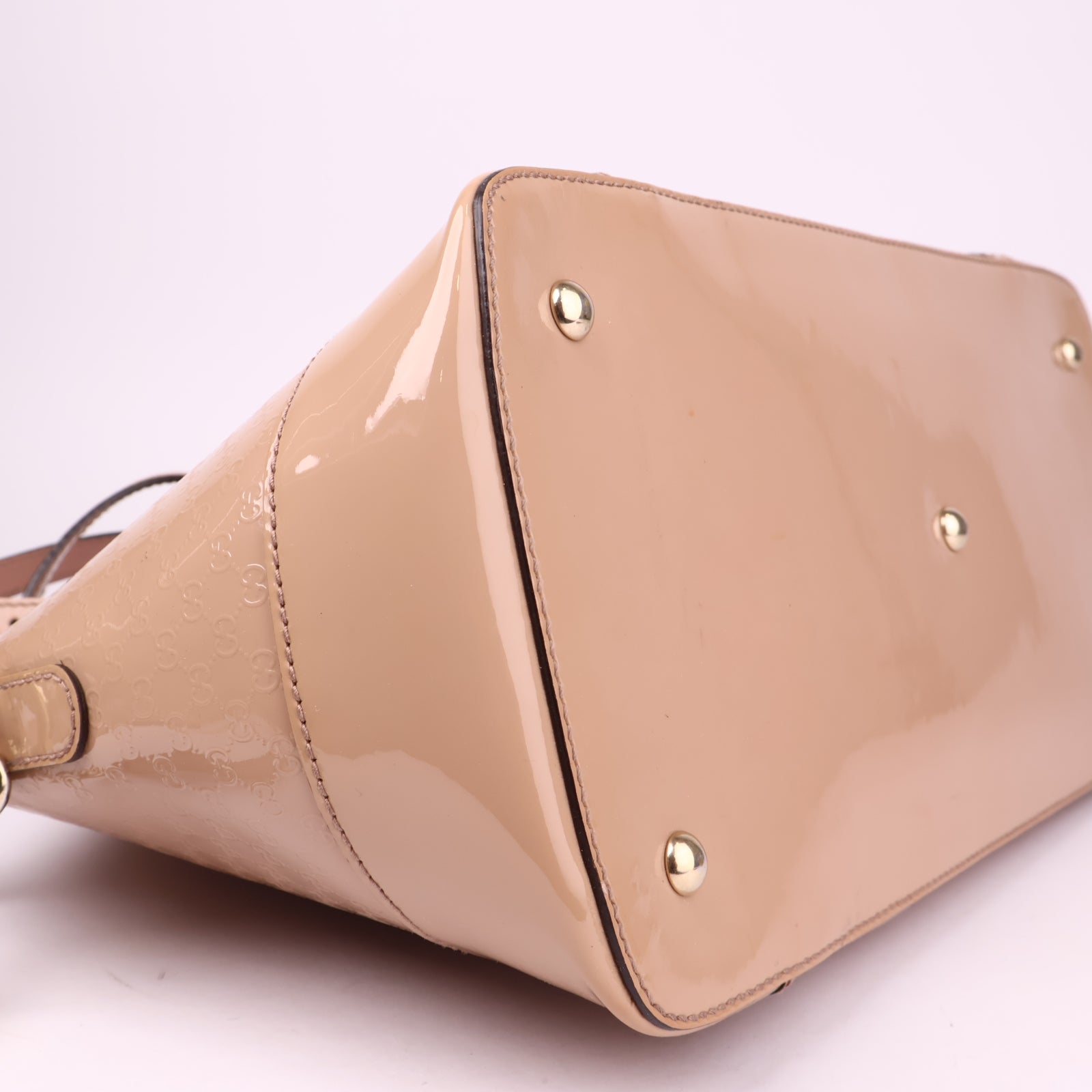 J1040 Gucci Large Microguccissima Patent Nice Dome satchel- Pre Owned