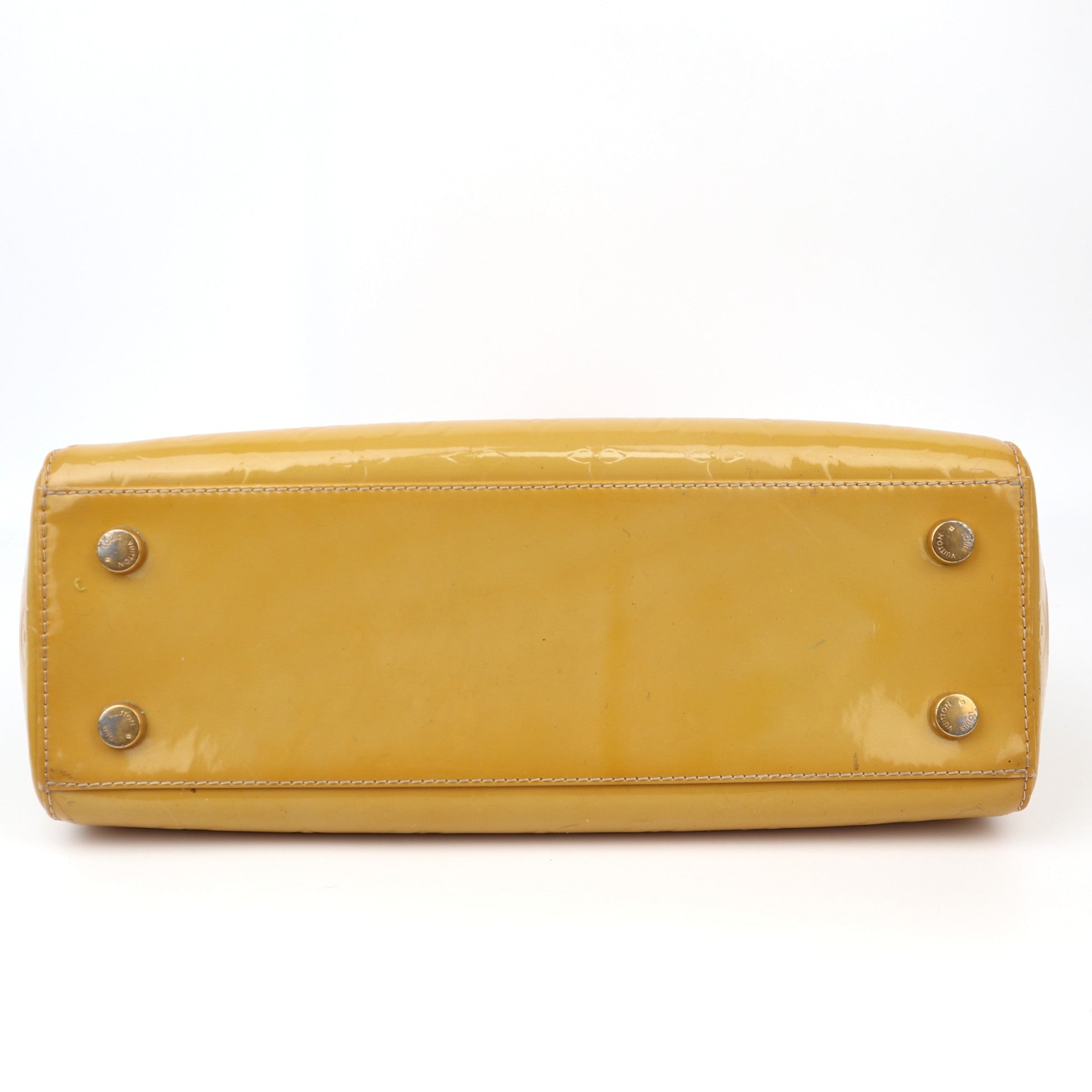 C1261 Louis Vuitton Monogram Vernis Brea MM Yellow-Pre Owned