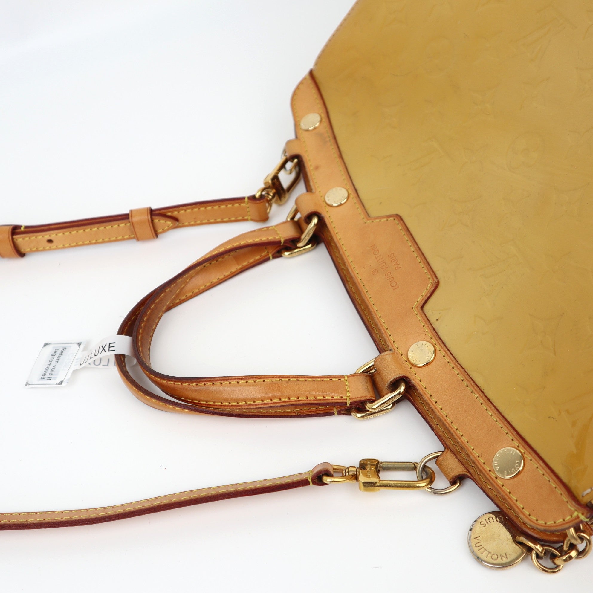 C1261 Louis Vuitton Monogram Vernis Brea MM Yellow-Pre Owned