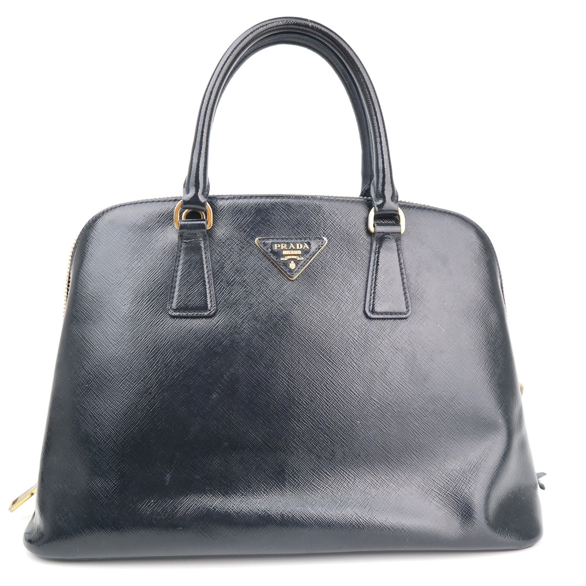 C2776 Prada Top Handle Bag Saffiano Lux Promenade Medium | Pre-Owned Very Good Leather