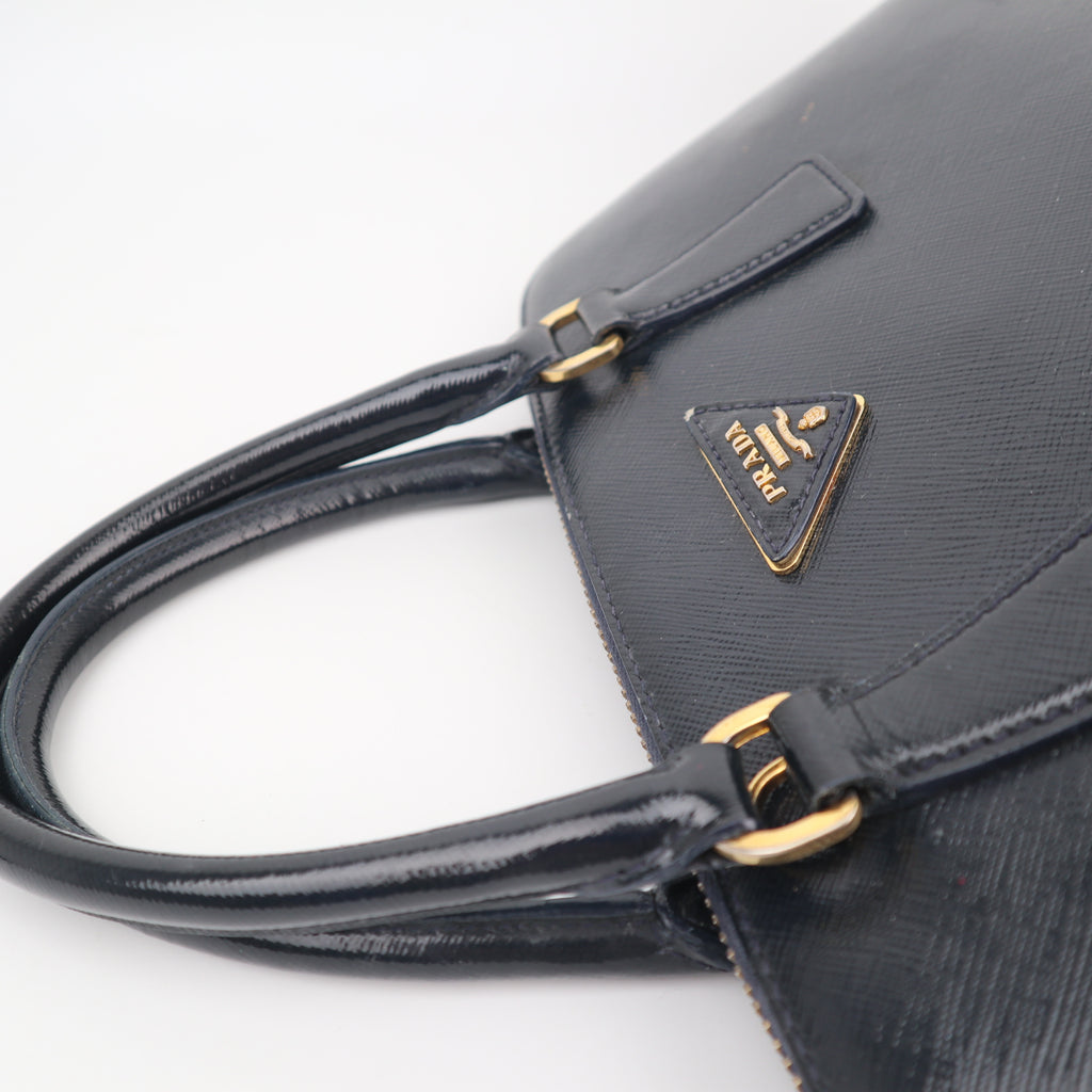 C2776 Prada Top Handle Bag Saffiano Lux Promenade Medium | Pre-Owned Very Good Leather