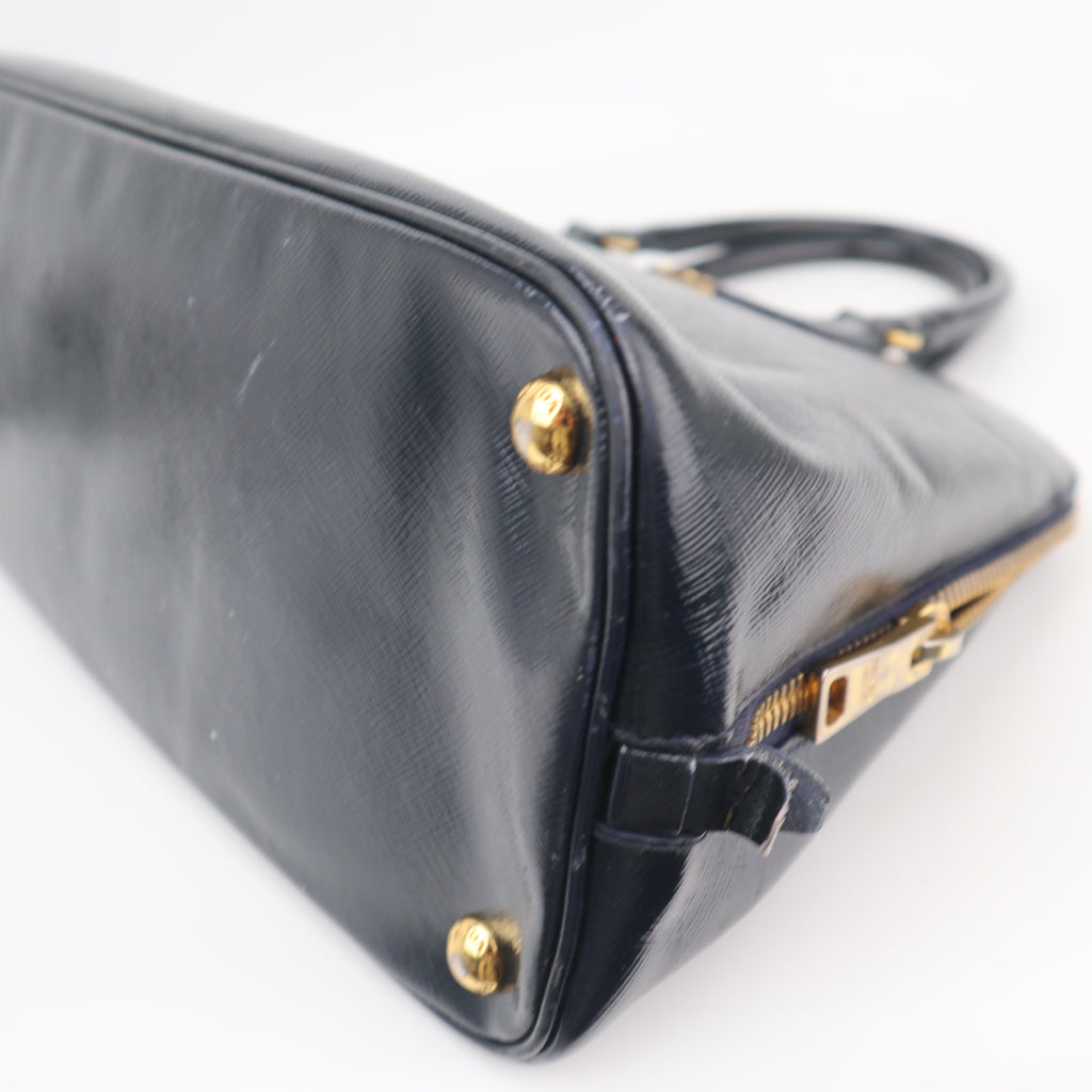 C2776 Prada Top Handle Bag Saffiano Lux Promenade Medium | Pre-Owned Very Good Leather