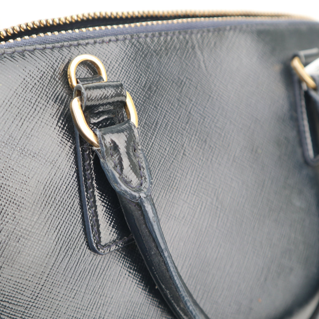 C2776 Prada Top Handle Bag Saffiano Lux Promenade Medium | Pre-Owned Very Good Leather