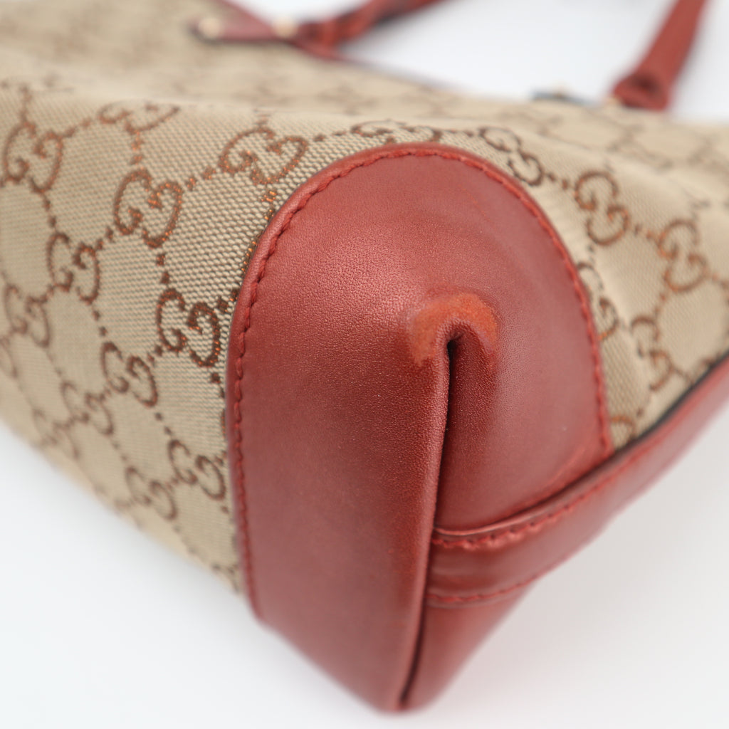 C2778 Gucci Tote Bag Craft GG Canvas Tote Small | Pre-Owned Very Good GG Logo Canvas