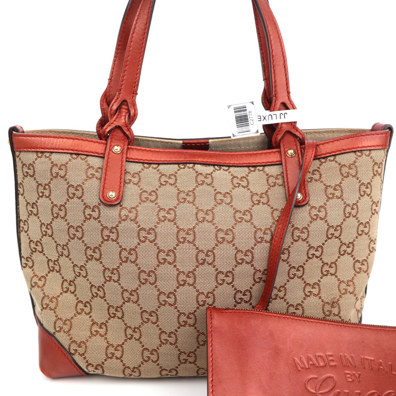 C2778 Gucci Tote Bag Craft GG Canvas Tote Small | Pre-Owned Very Good GG Logo Canvas