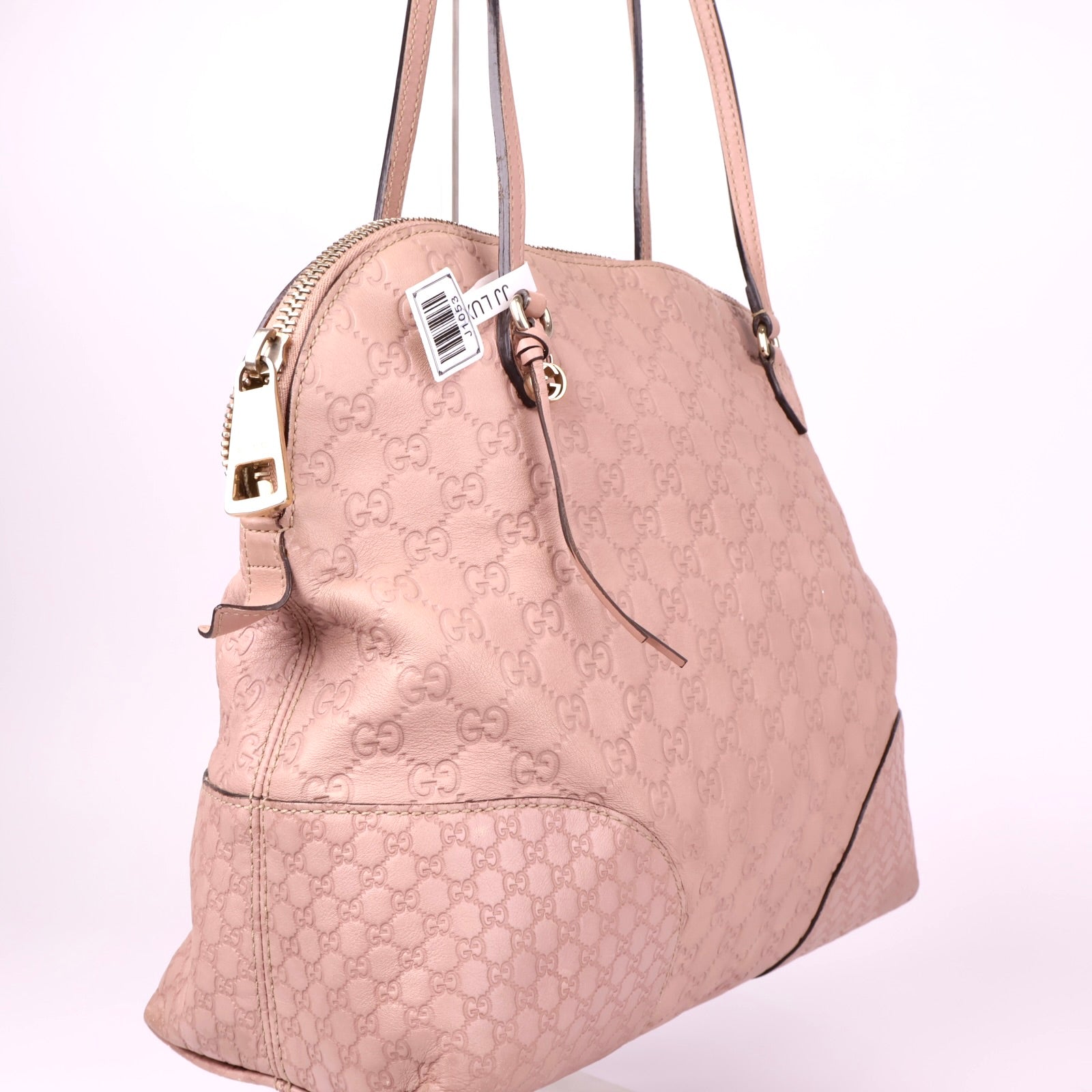 J1053 Gucci Womens Dome Bag Pink Medium Leather- Pre Owned