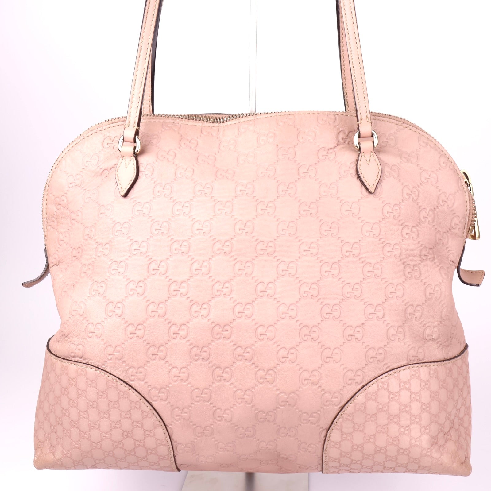 J1053 Gucci Womens Dome Bag Pink Medium Leather- Pre Owned
