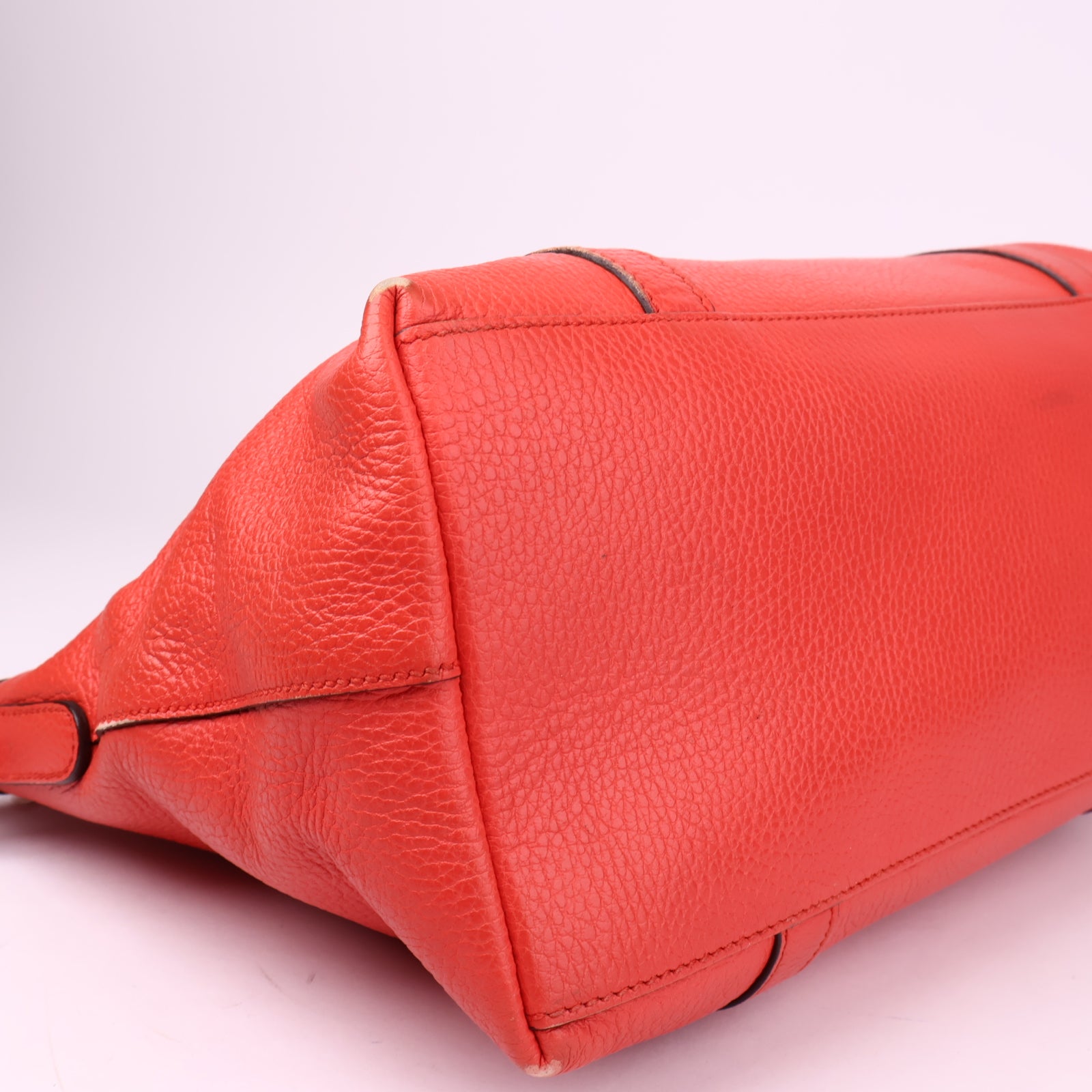 J3515 Gucci Red GG Charm Dome Leather Handbag- Pre Owned