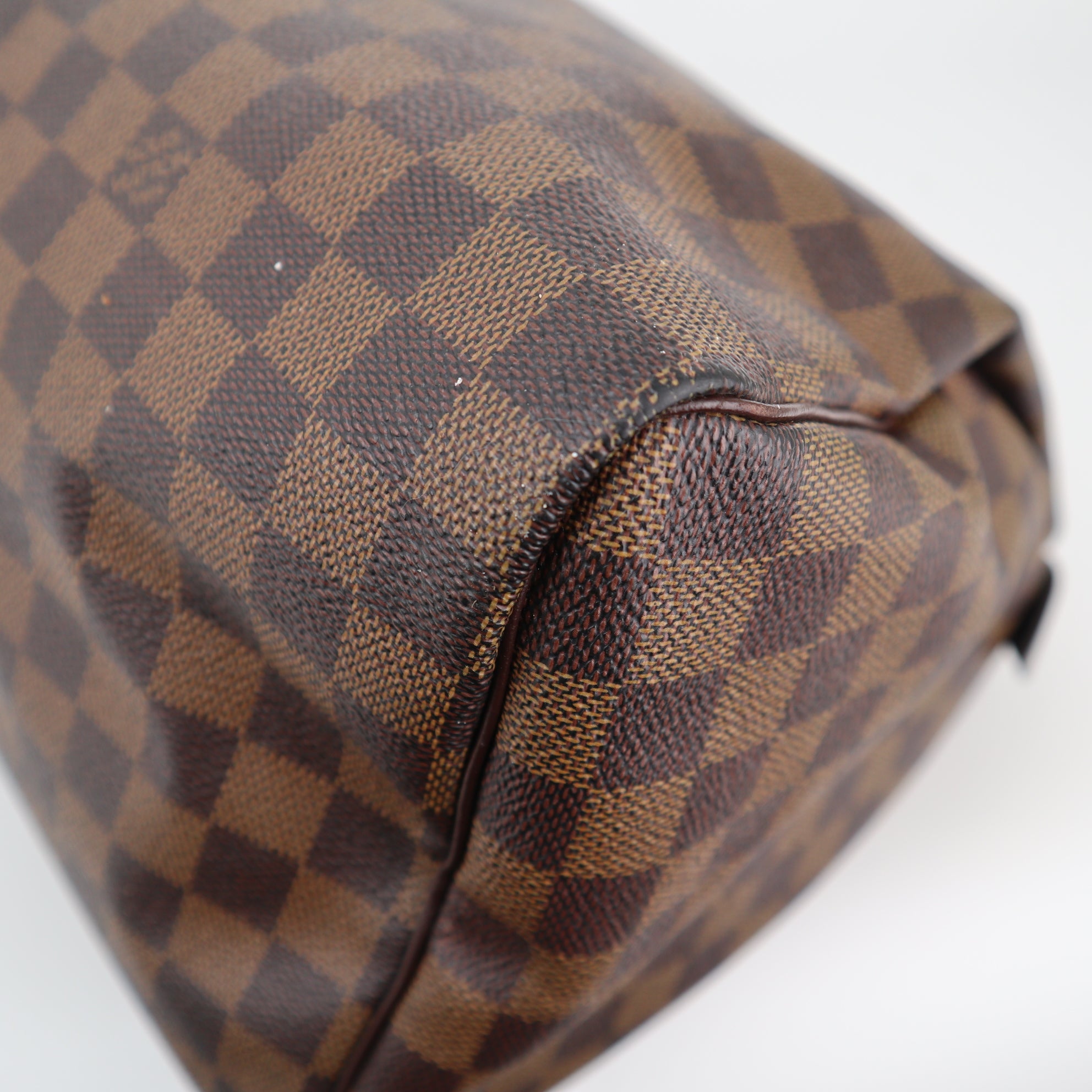 Louis Vuitton Damier Ebene Speedy 35 Top Handle Bag C1828 | Pre-Owned Very Good Brown Damier Ebene Canvas