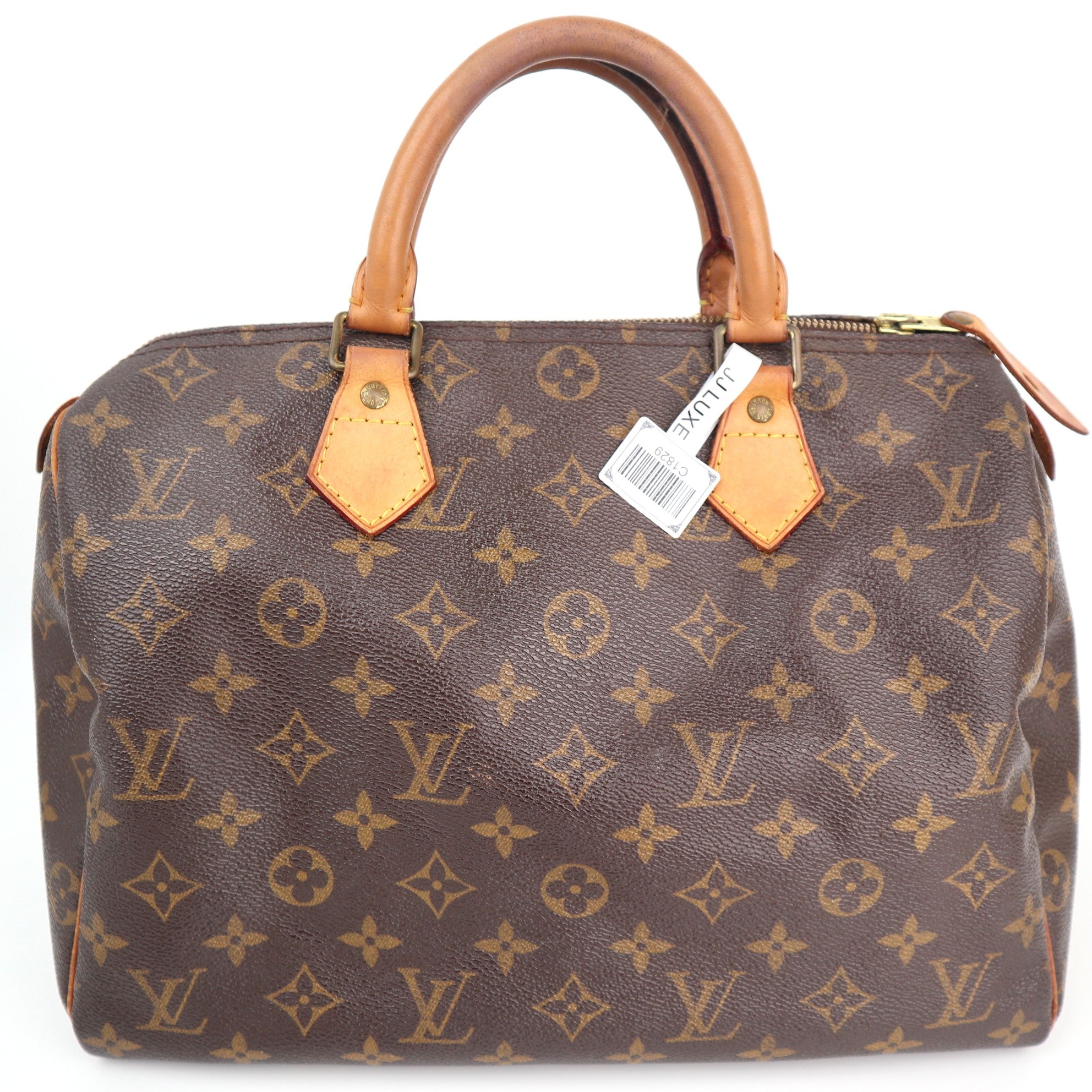 Louis Vuitton Monogram Canvas Speedy 30 Top Handle Bag C1829 | Pre-Owned Very Good Brown Monogram Canvas