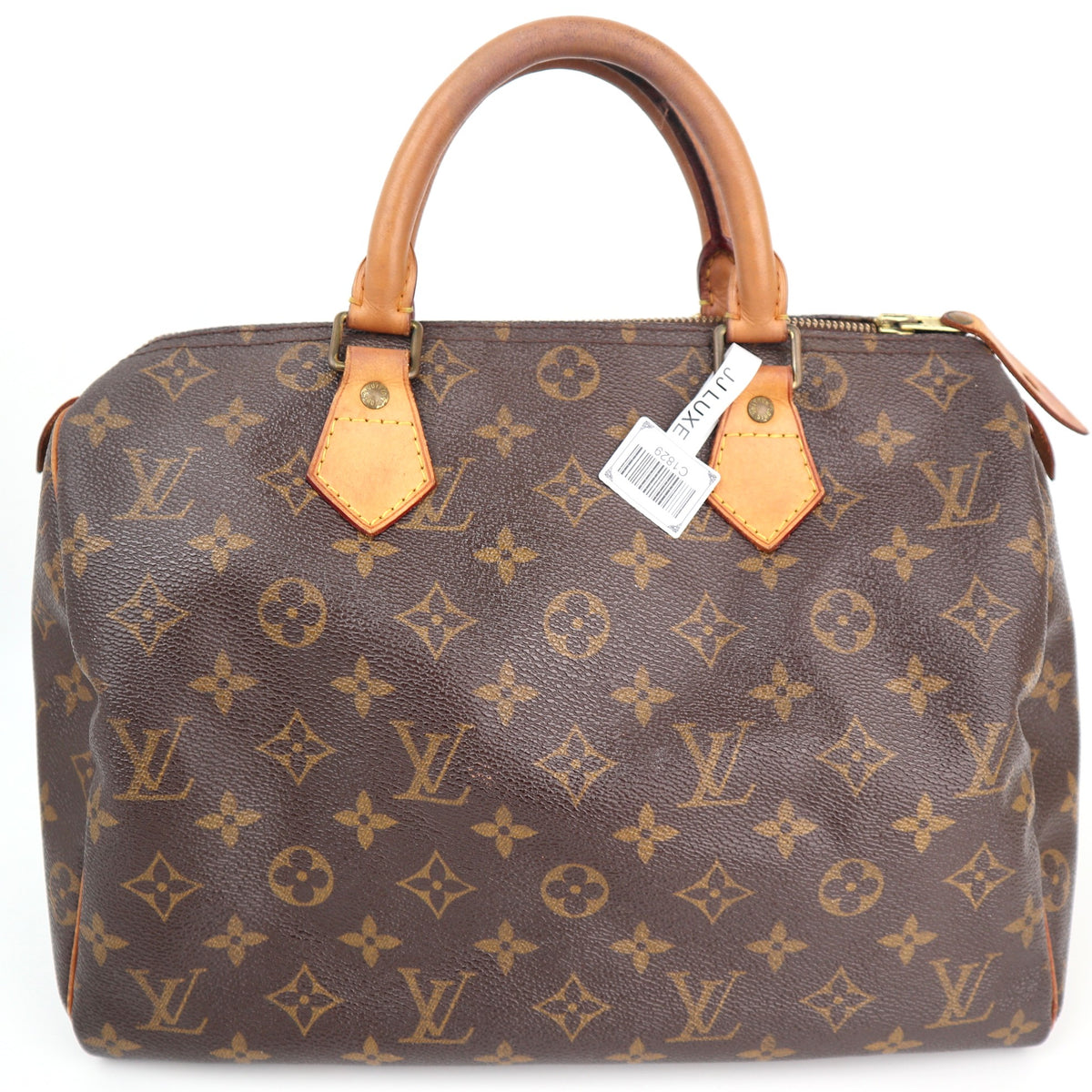 Louis Vuitton Monogram Canvas Speedy 30 Top Handle Bag C1829 | Pre-Owned Very Good Brown Monogram Canvas