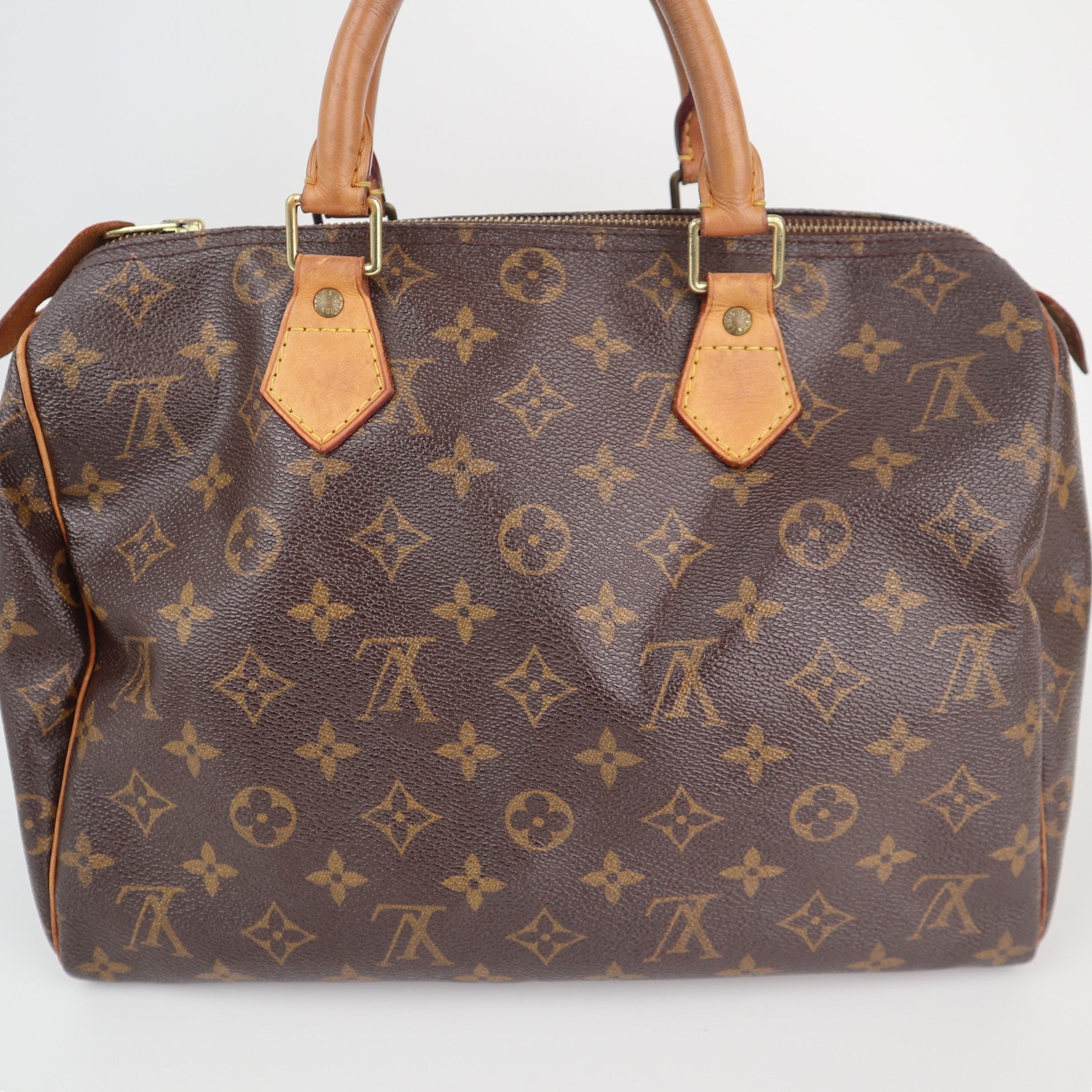 Louis Vuitton Monogram Canvas Speedy 30 Top Handle Bag C1829 | Pre-Owned Very Good Brown Monogram Canvas