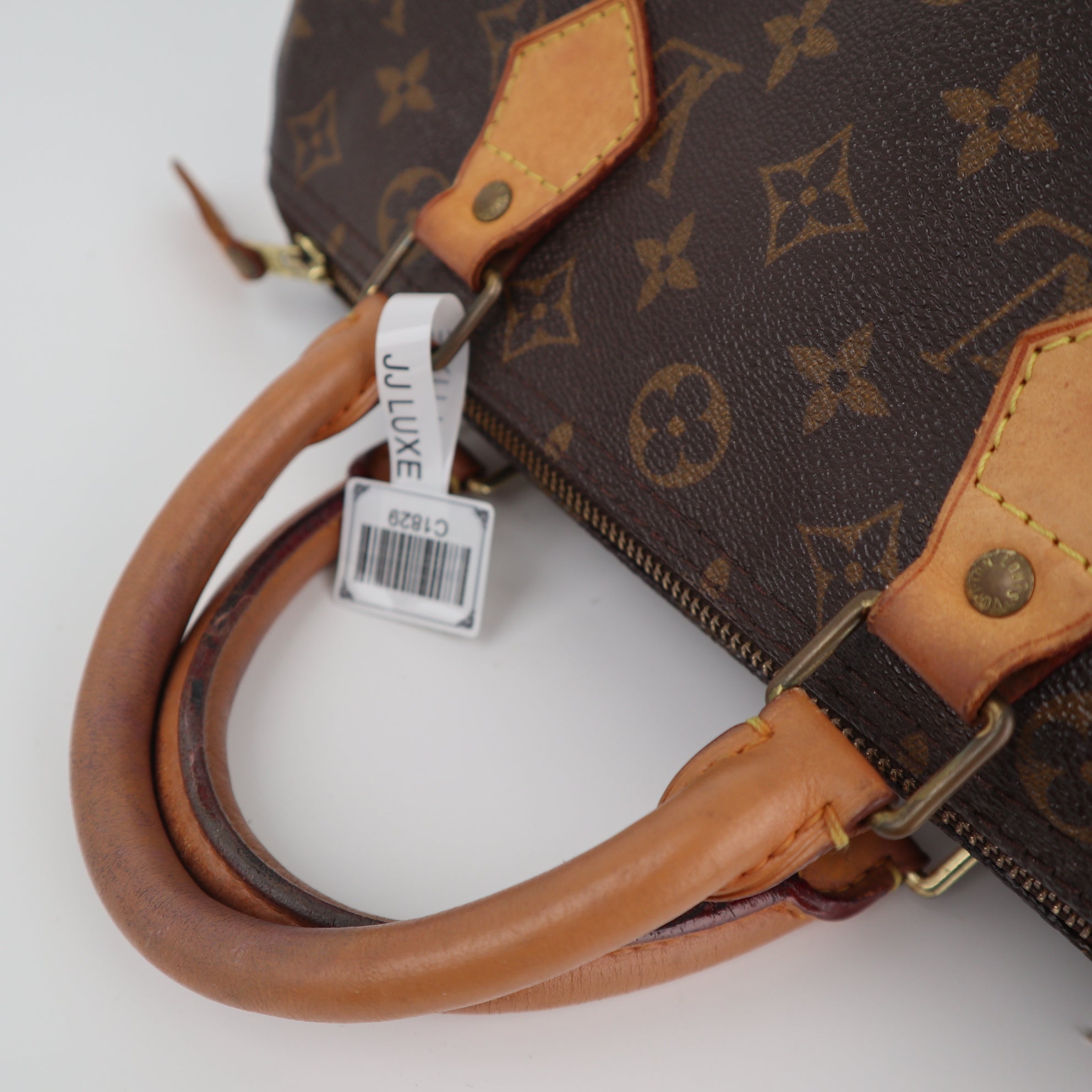 Louis Vuitton Monogram Canvas Speedy 30 Top Handle Bag C1829 | Pre-Owned Very Good Brown Monogram Canvas