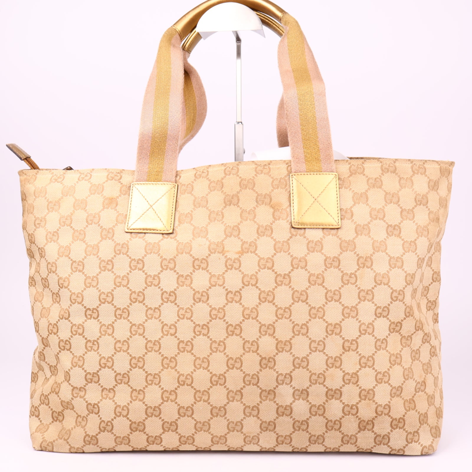 J3519 Gucci GG Canvas Tote Bag- Pre Owned