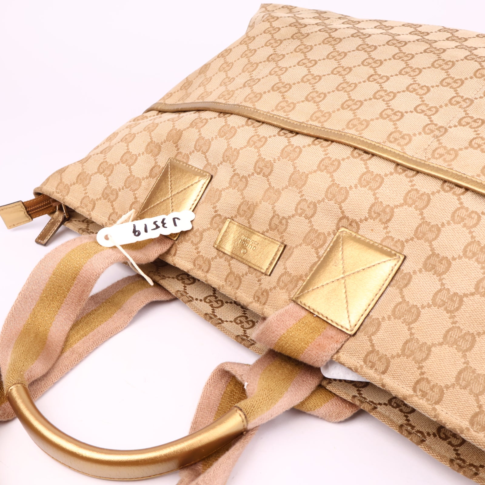 J3519 Gucci GG Canvas Tote Bag- Pre Owned
