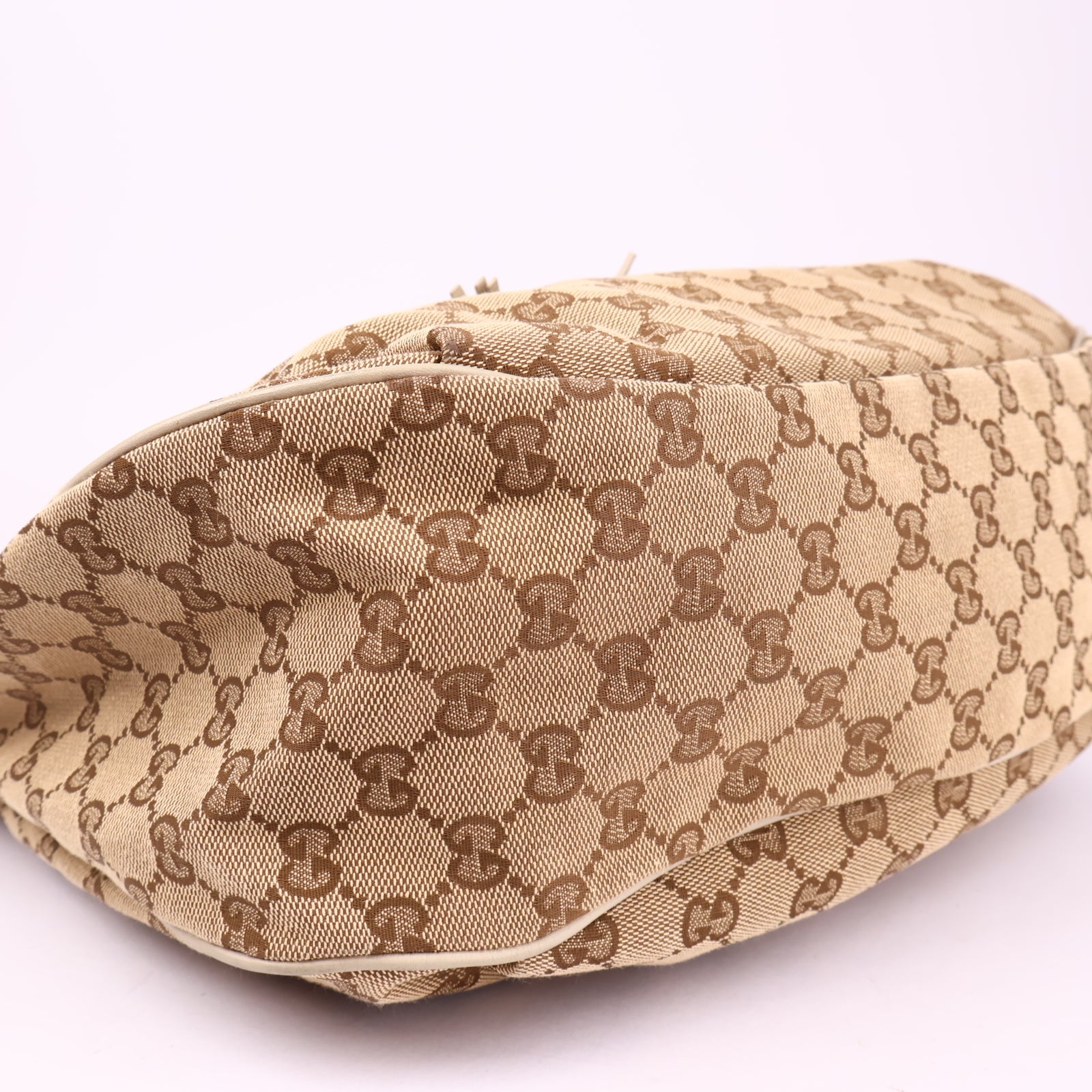 J3537 Gucci GG Canvas Emily Medium Neutrals Hobos- Pre Owned