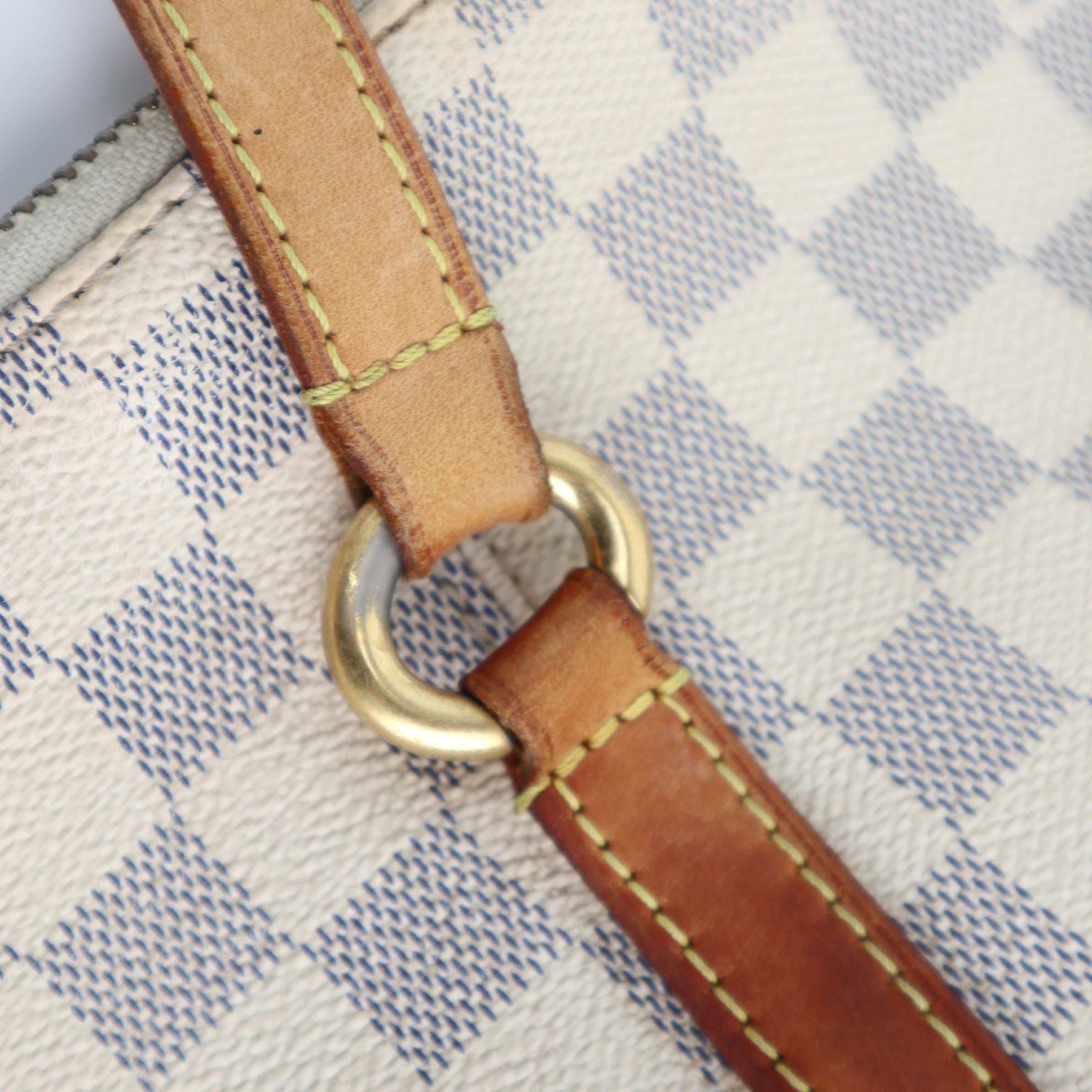 Louis Vuitton Damier Azur Totally  MM Shoulder Bag C1833 | Pre-Owned Very Good Brown Damier Canvas