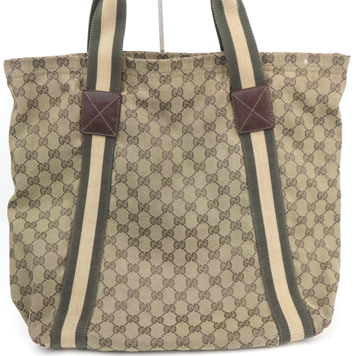 C2788 Gucci Tote Bag Gucci GG Canvas Web | Pre-Owned Very Good Brown Canvas/GG