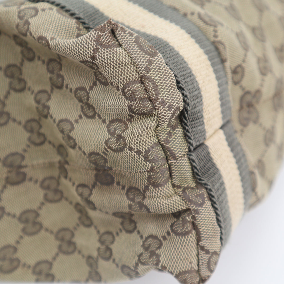 C2788 Gucci Tote Bag Gucci GG Canvas Web | Pre-Owned Very Good Brown Canvas/GG