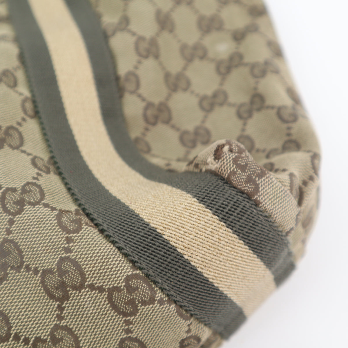 C2788 Gucci Tote Bag Gucci GG Canvas Web | Pre-Owned Very Good Brown Canvas/GG