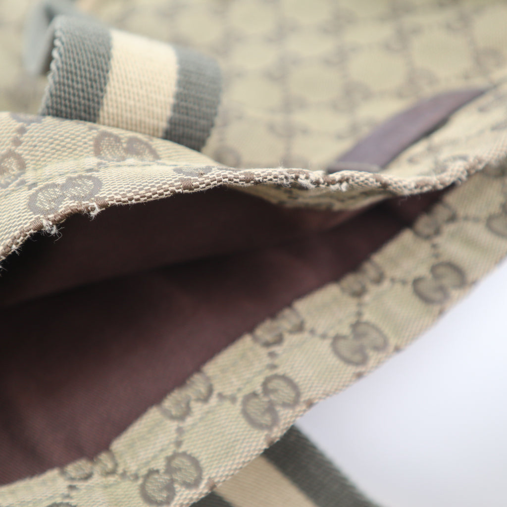 C2788 Gucci Tote Bag Gucci GG Canvas Web | Pre-Owned Very Good Brown Canvas/GG