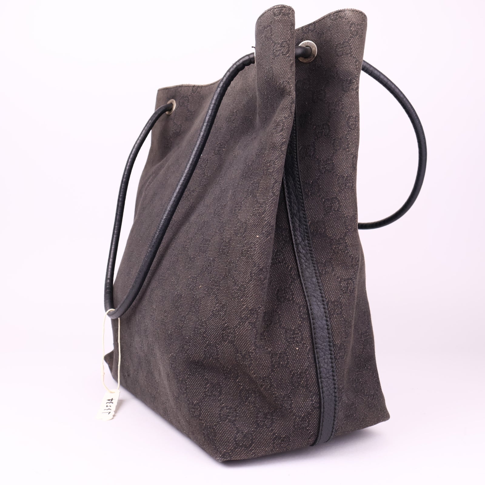 J3534 Gucci GG Canvas Tote Bag Brown Cloth- Pre Owned