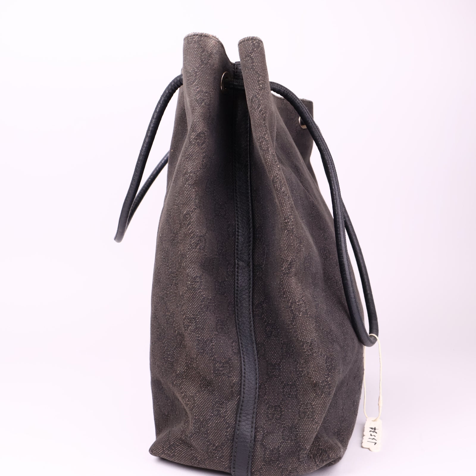 J3534 Gucci GG Canvas Tote Bag Brown Cloth- Pre Owned