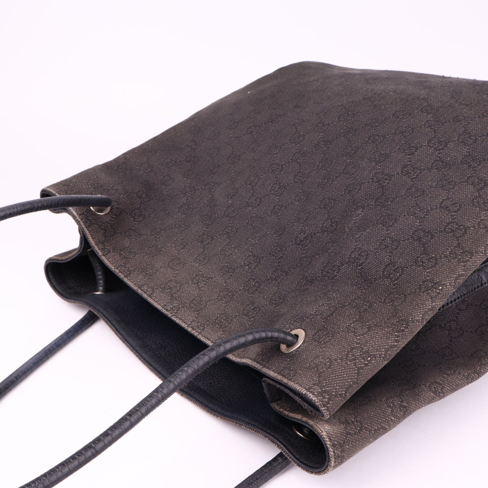 J3534 Gucci GG Canvas Tote Bag Brown Cloth- Pre Owned