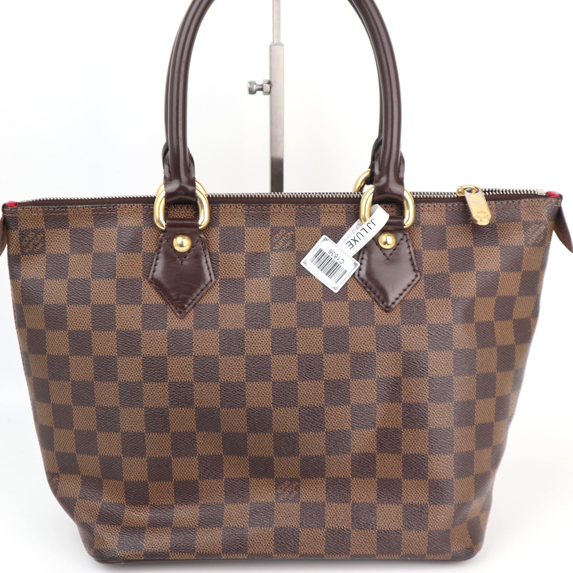 Louis Vuitton Damier Ebene Saleya PM Shoulder Bag C1836 | Pre-Owned Very Good Brown Damier Ebene Canvas