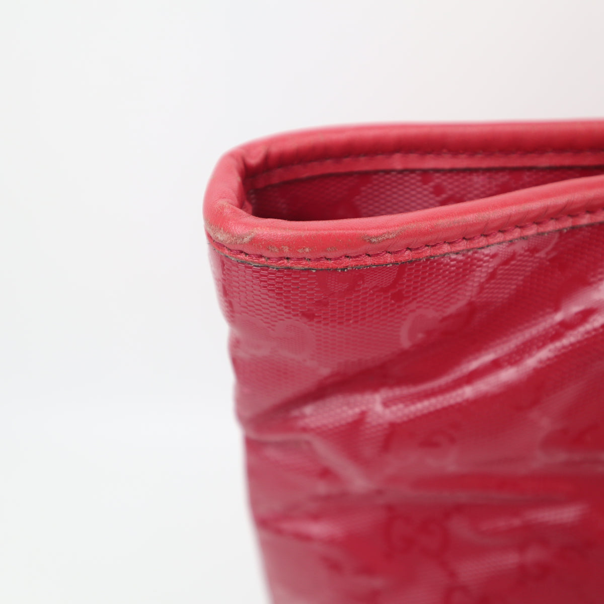 C2790 Gucci Tote Bag GG Imprimé PVC Medium Red | Pre-Owned Very Good Red Coated PVC/GG, GG Imprimé
