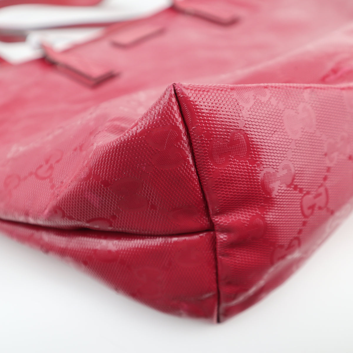 C2790 Gucci Tote Bag GG Imprimé PVC Medium Red | Pre-Owned Very Good Red Coated PVC/GG, GG Imprimé