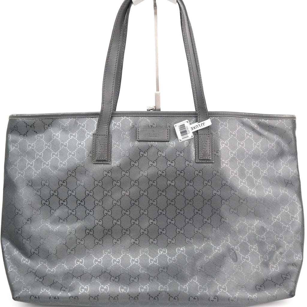 C2791 Gucci Tote Bag GG Imprimé PVC Large Grey | Pre-Owned Very Good Grey Coated PVC/GG, GG Imprimé